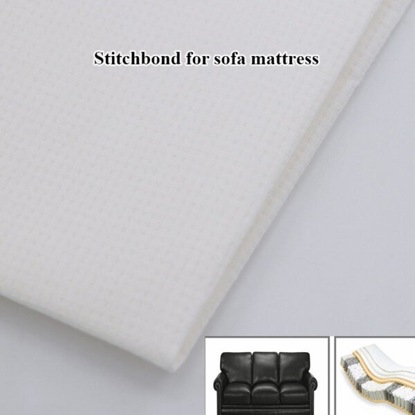 Polyester Nonwoven Stitchbond Fabric Flame retardant Non Woven Mattress Material Past CFR 1633